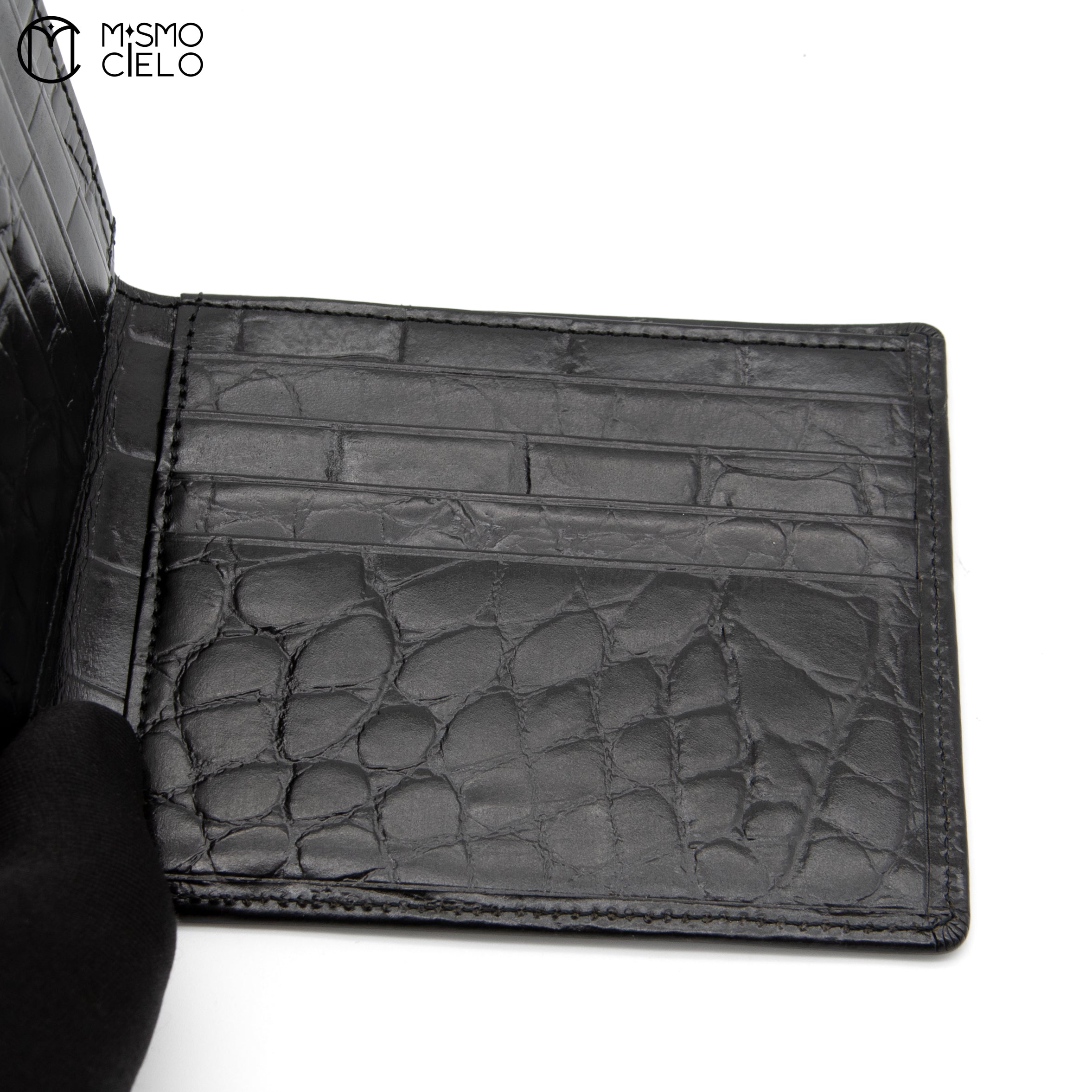 VALENTINO Garavani Crocodile Embossed Wallet