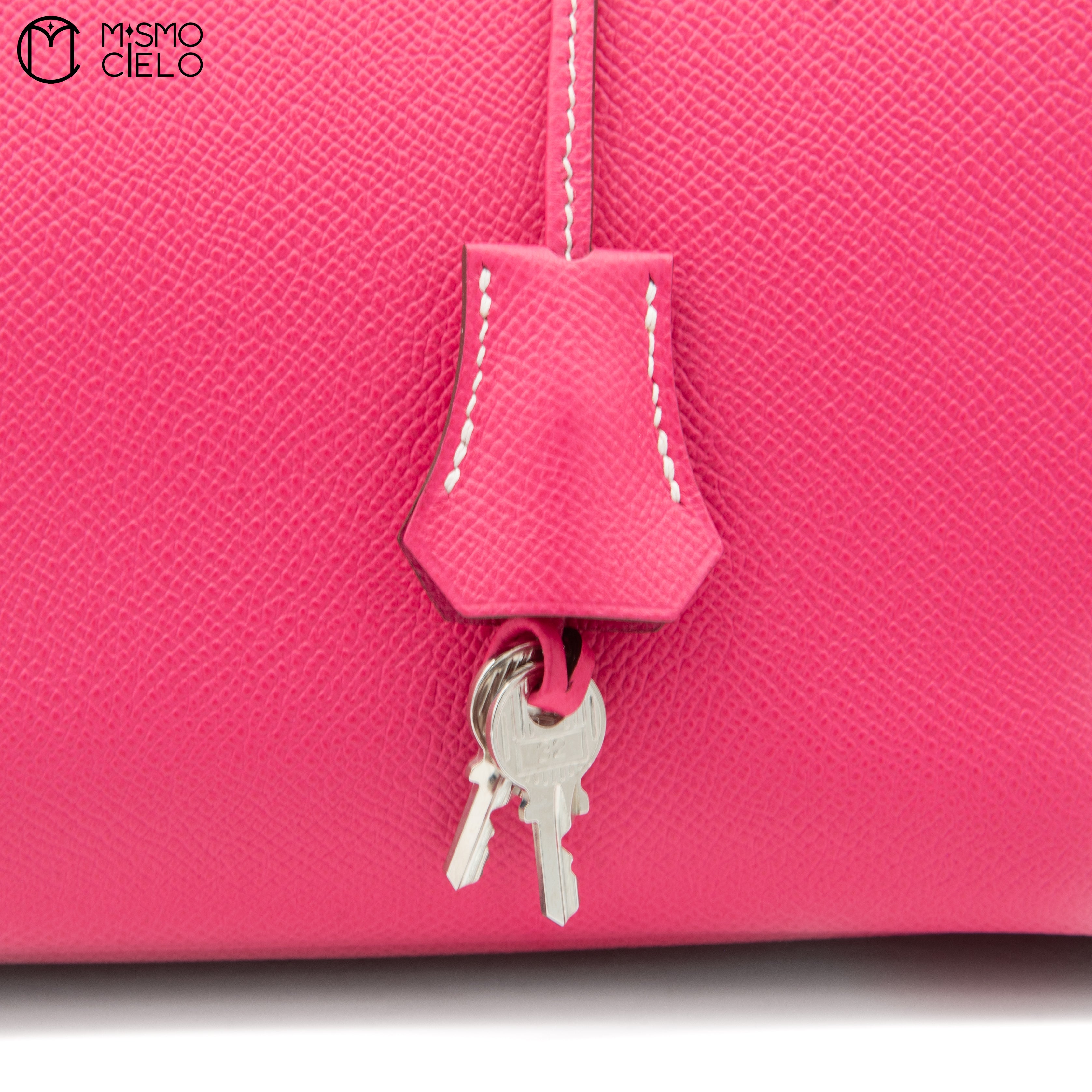 HERMES Authenticated Birkin 35 Epsom Rose Tyrian Handbag