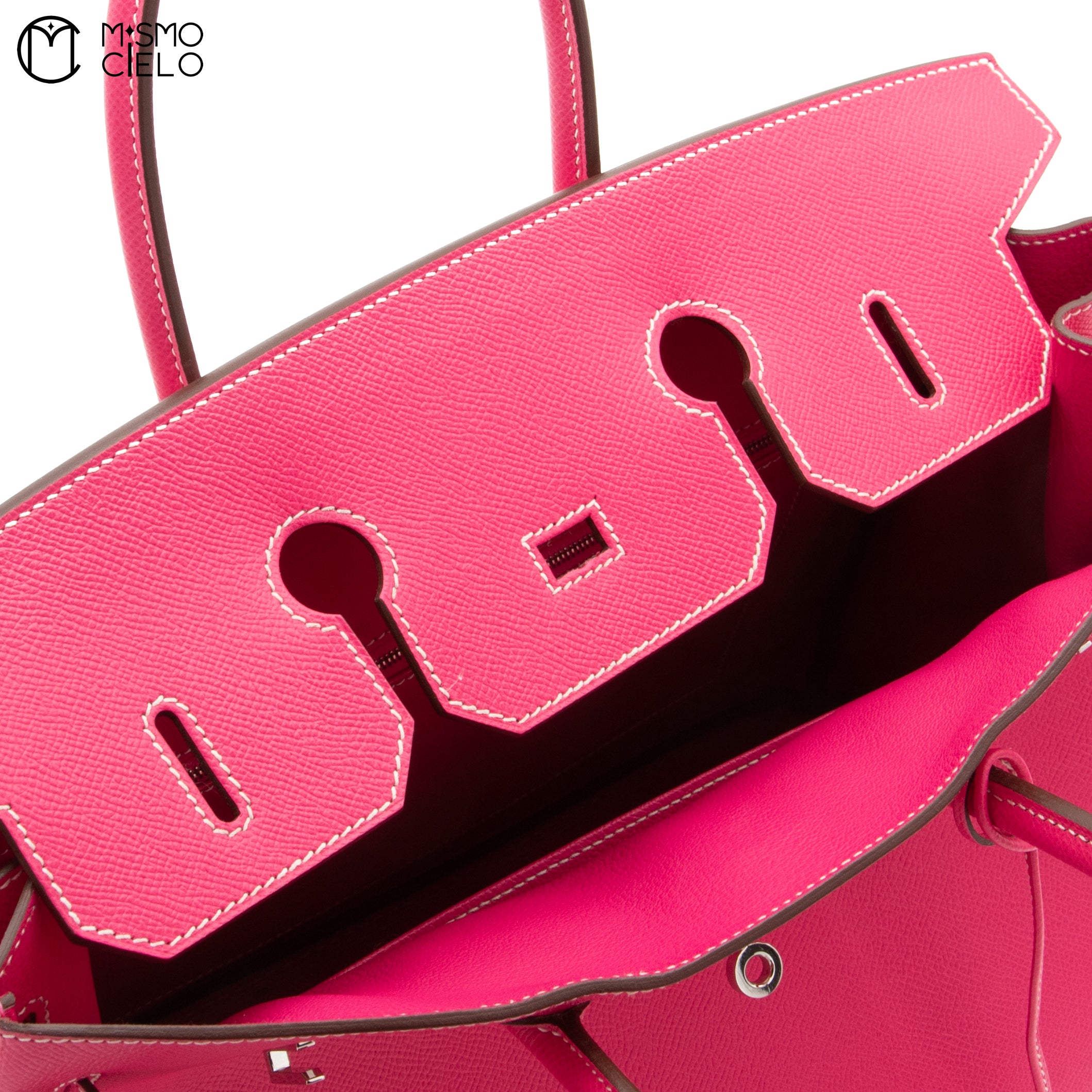 HERMES Authenticated Birkin 35 Epsom Rose Tyrian Handbag