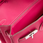 HERMES Authenticated Birkin 35 Epsom Rose Tyrian Handbag