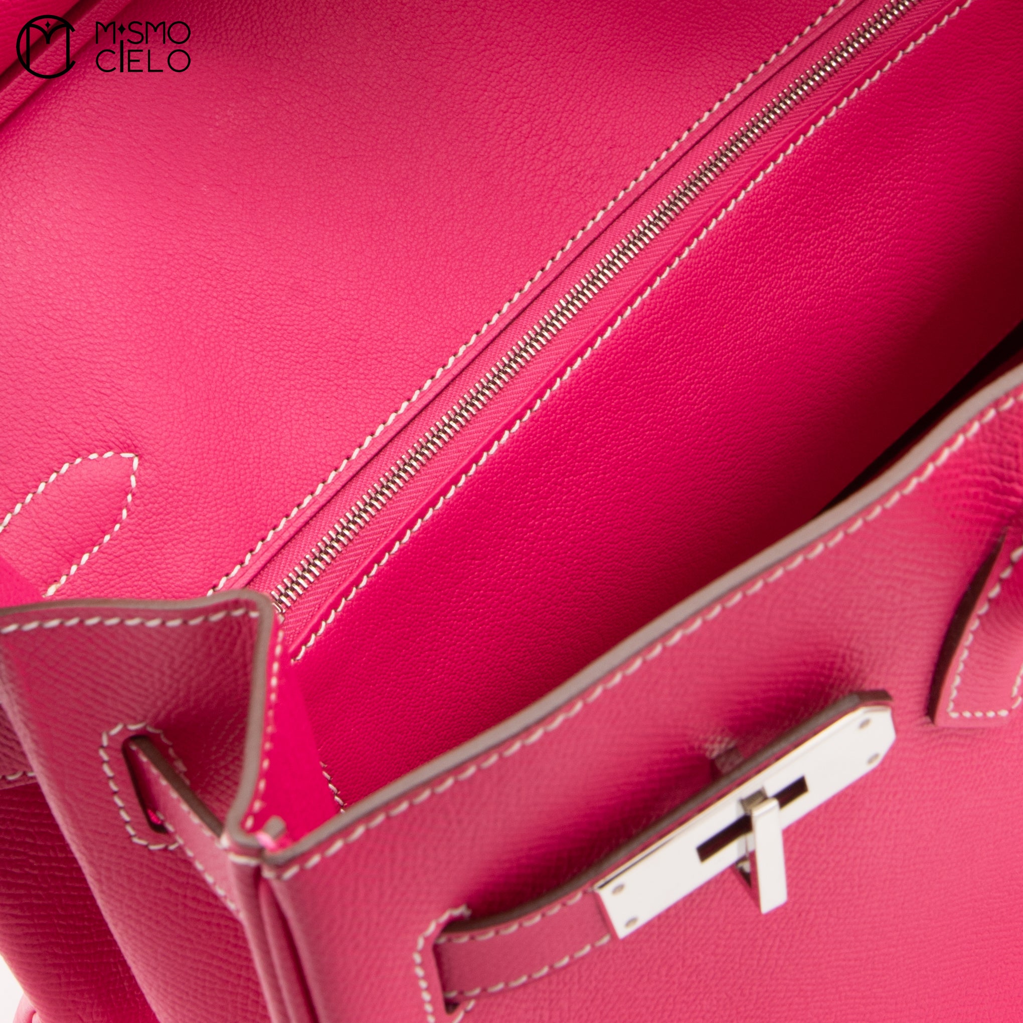 HERMES Authenticated Birkin 35 Epsom Rose Tyrian Handbag