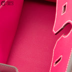 HERMES Authenticated Birkin 35 Epsom Rose Tyrian Handbag