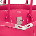 HERMES Authenticated Birkin 35 Epsom Rose Tyrian Handbag
