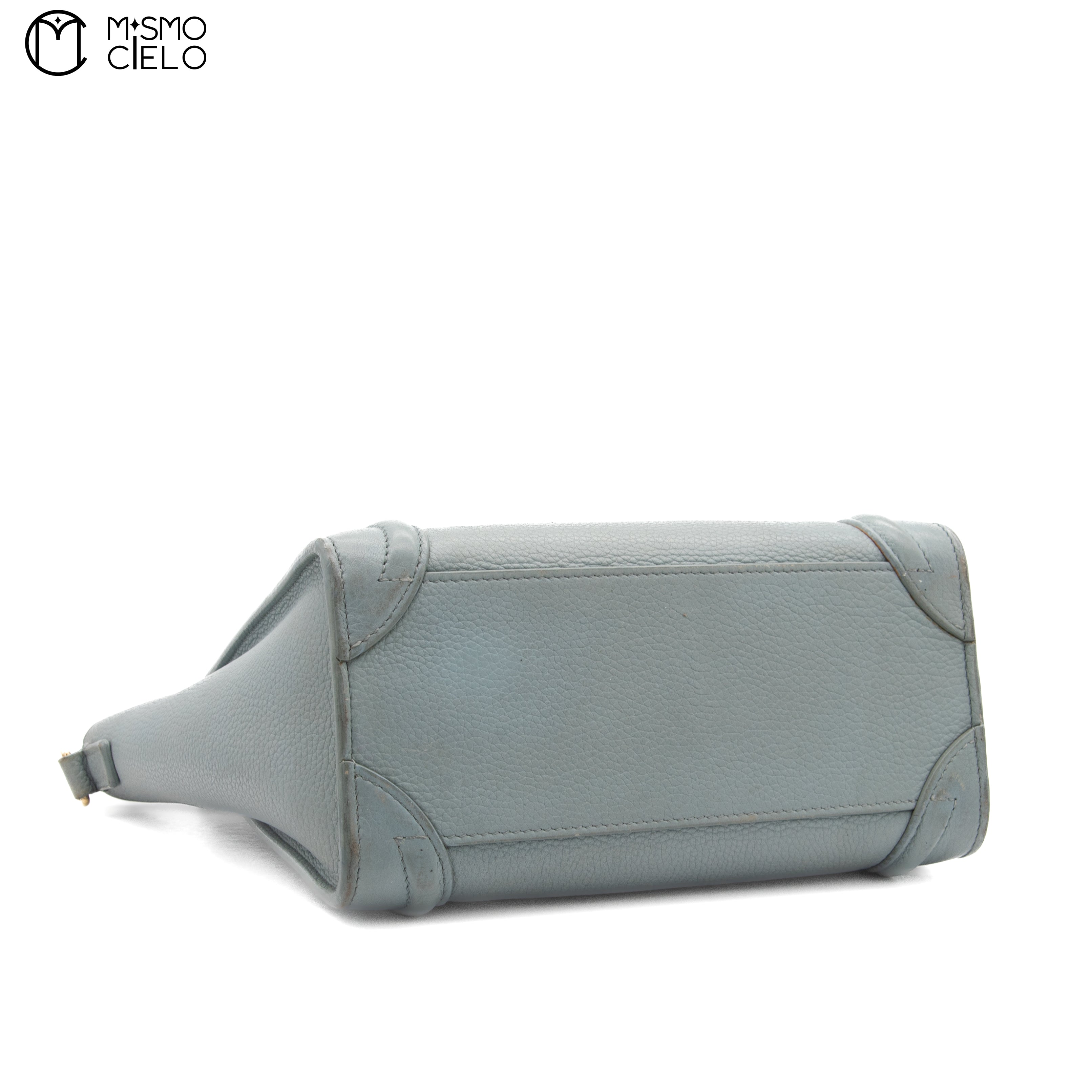 CELINE Sage Grey Nano Luggage Bag ^