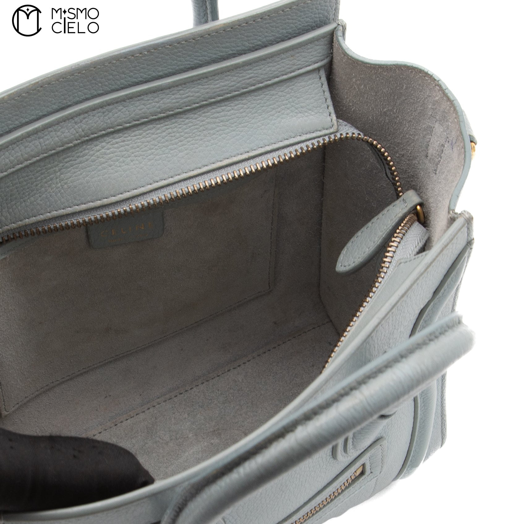 CELINE Sage Grey Nano Luggage Bag ^