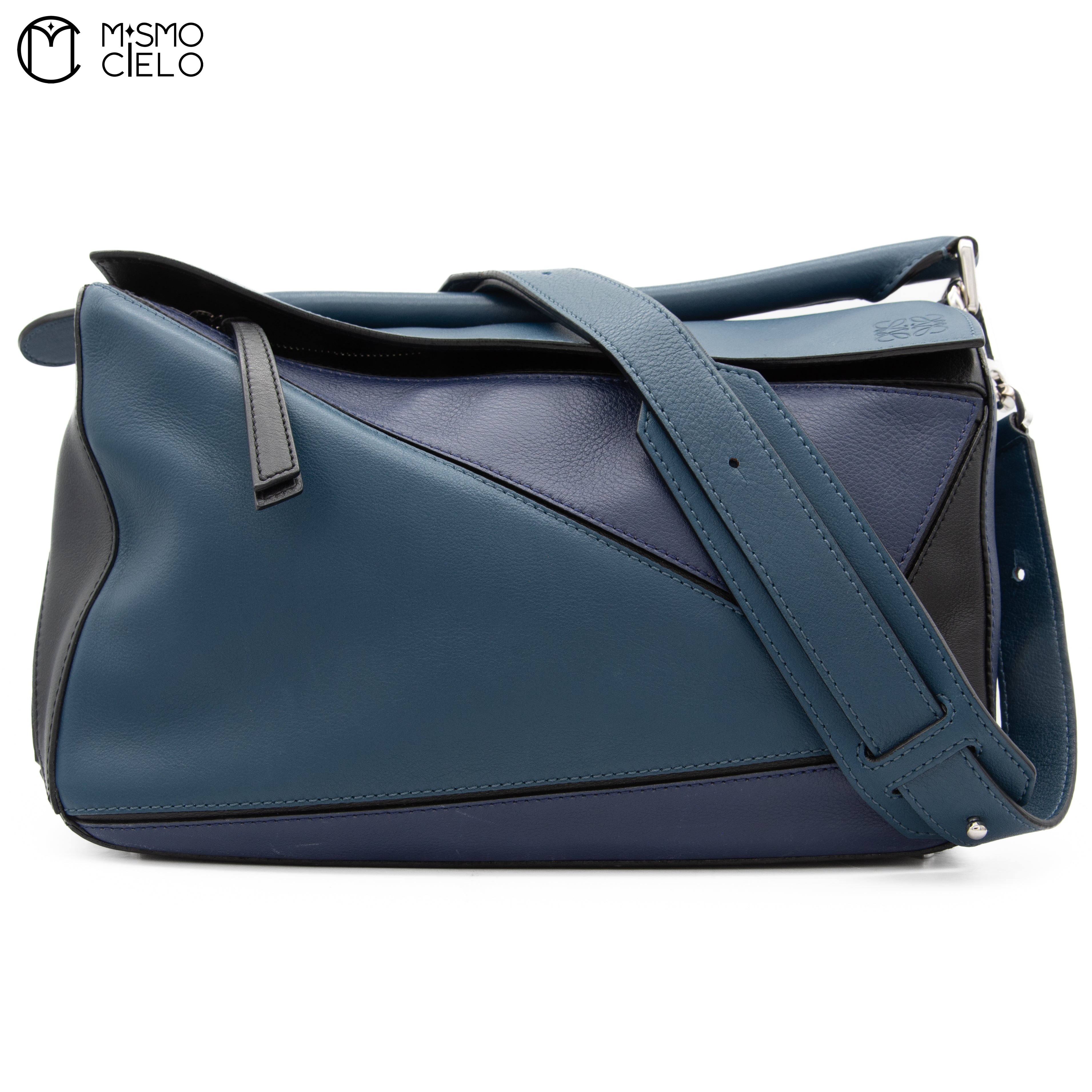 Blue MM Puzzle Handbag