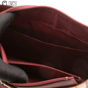 Burgundy and Nova check Tote bag