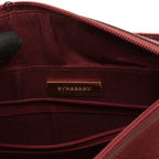 Burgundy and Nova check Tote bag