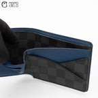 Blue and Black Portefeuille Check