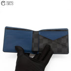Blue and Black Portefeuille Check