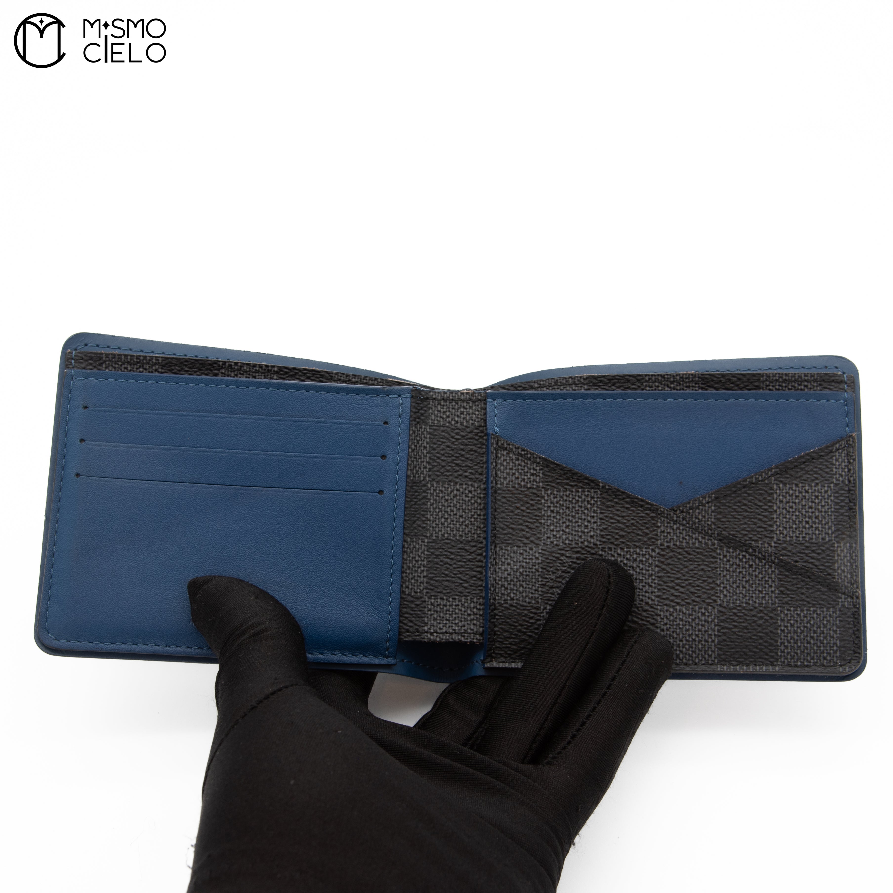Blue and Black Portefeuille Check