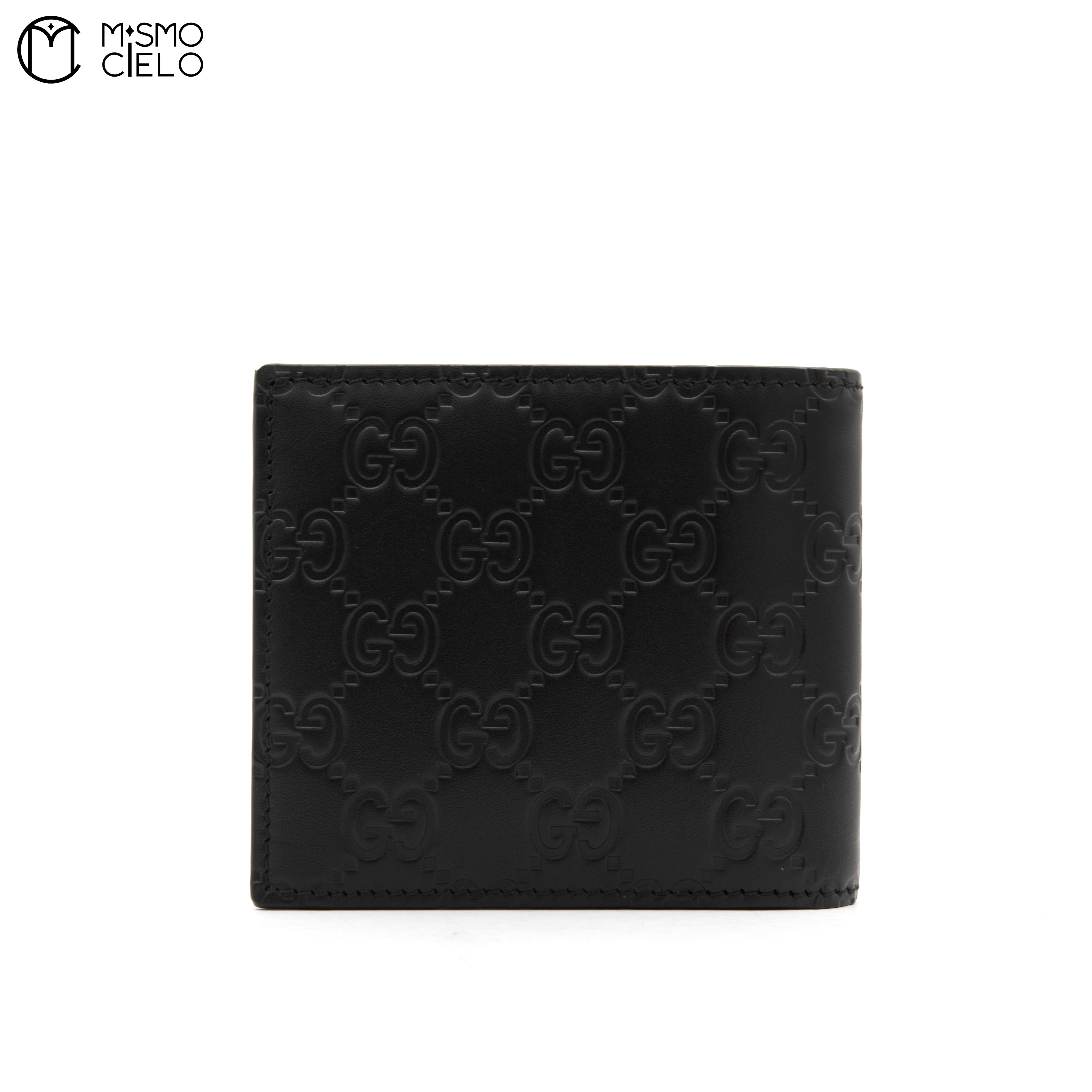 Black Guccissima Compact Folding Wallet
