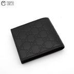 Black Guccissima Compact Folding Wallet