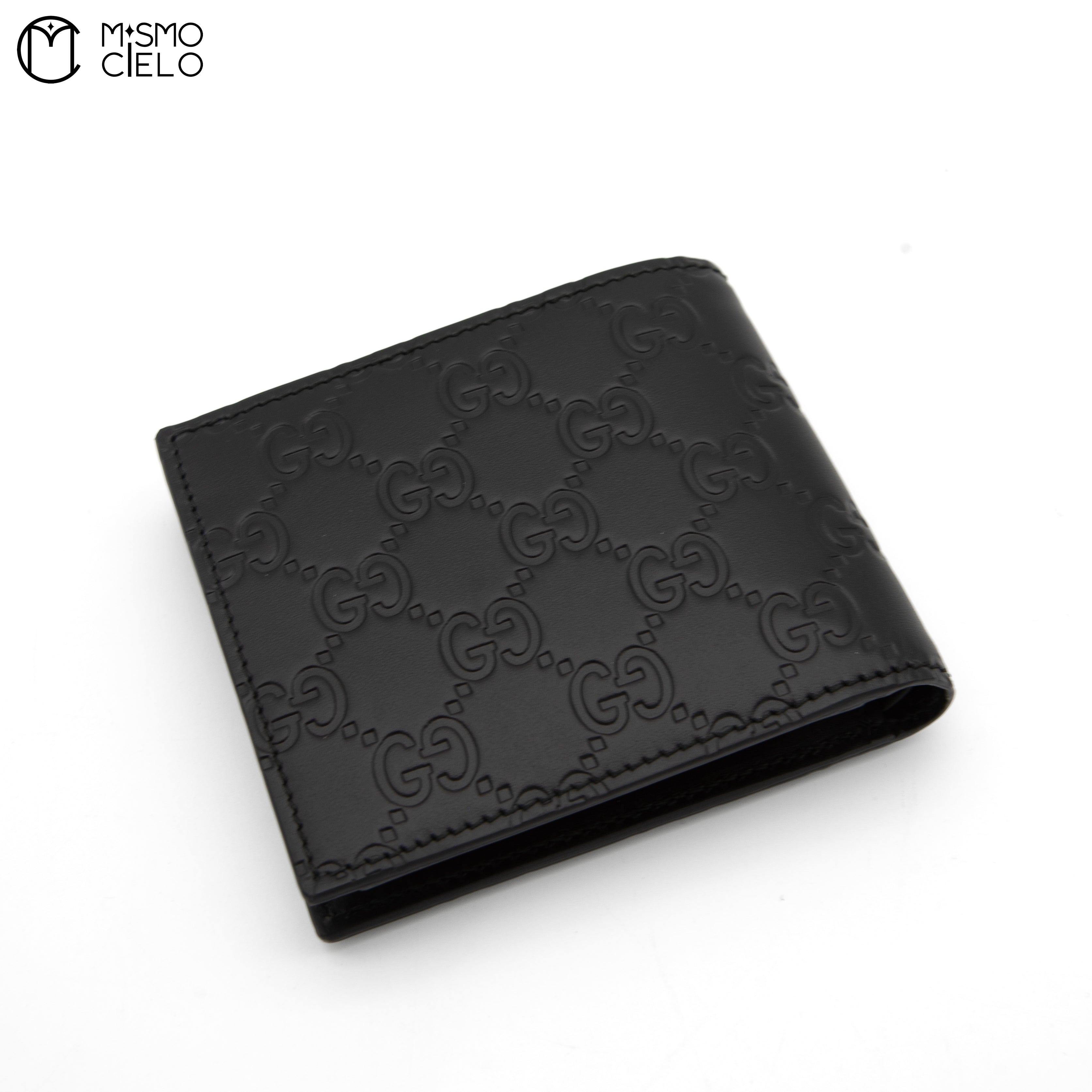 Black Guccissima Compact Folding Wallet