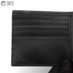 Black Guccissima Compact Folding Wallet