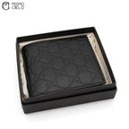 Black Guccissima Compact Folding Wallet