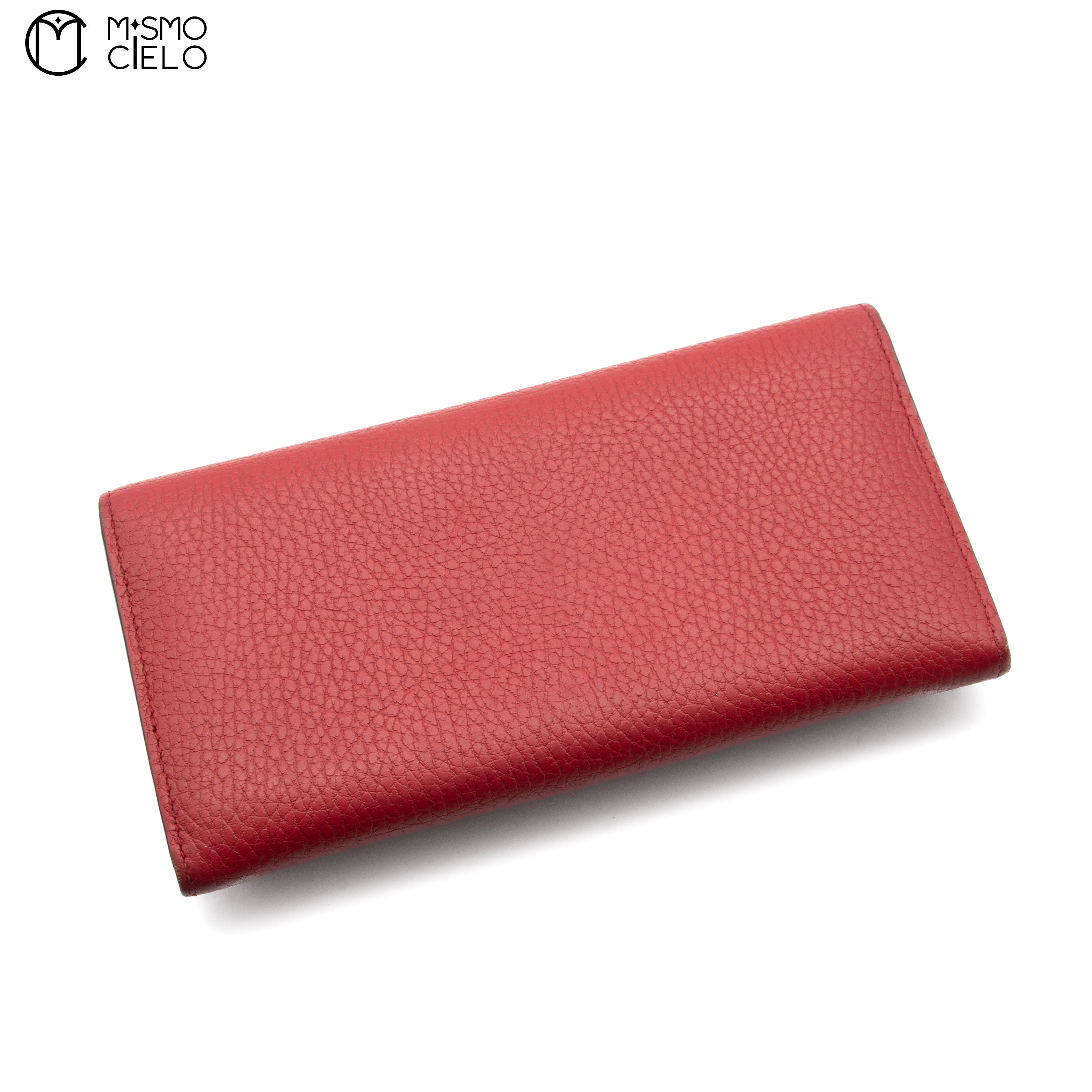 Soho Continental Wallet Red with Gold Toned GG