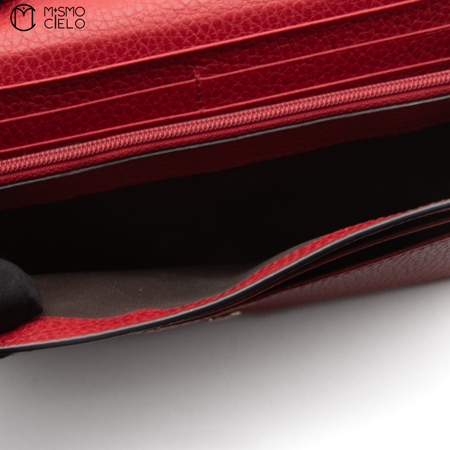 Soho Continental Wallet Red with Gold Toned GG