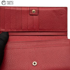 Soho Continental Wallet Red with Gold Toned GG