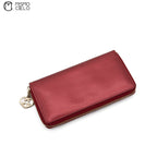 Red Round Long Zipper Wallet