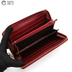 Red Round Long Zipper Wallet