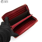 Red Round Long Zipper Wallet