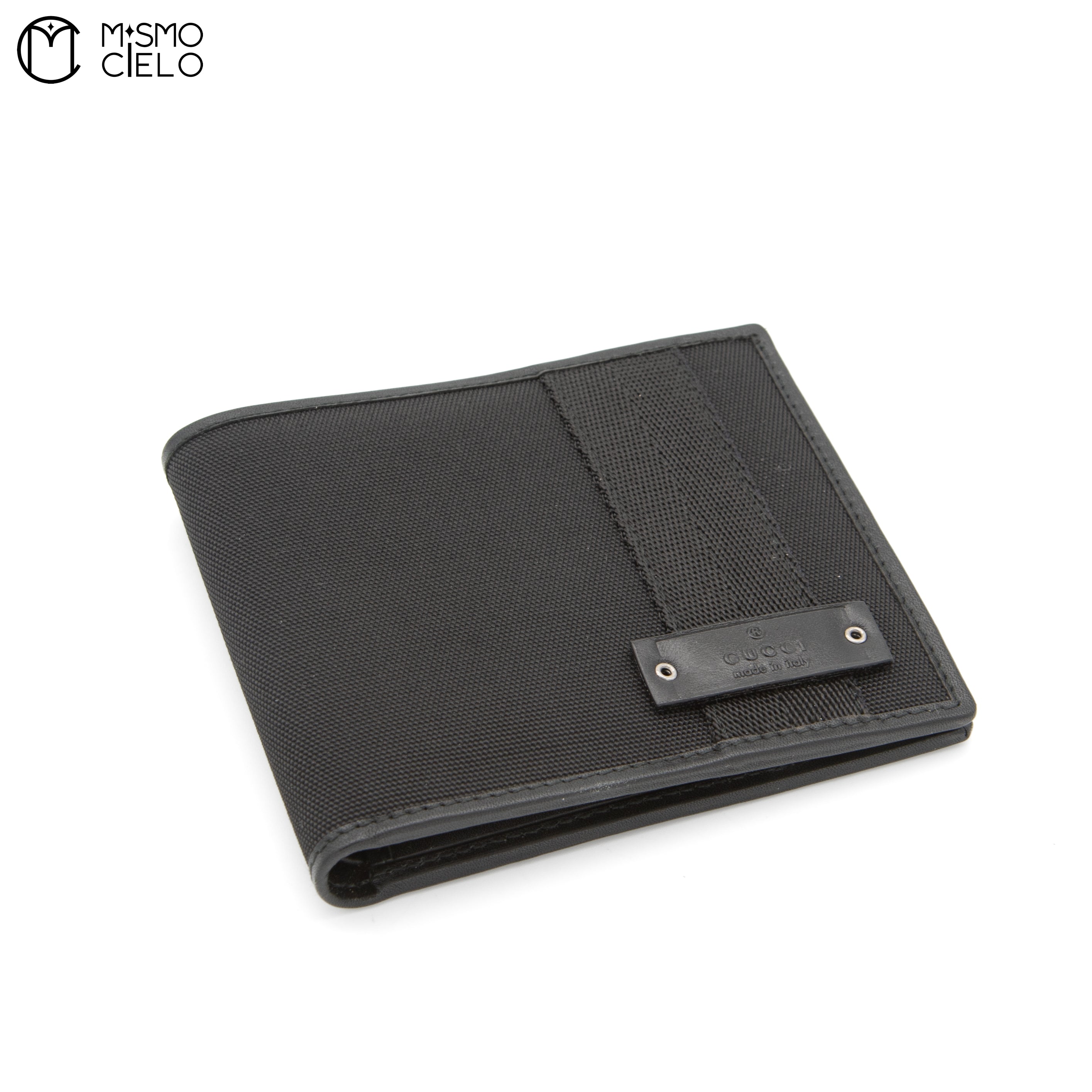 Black Bi-fold Canvas Wallet