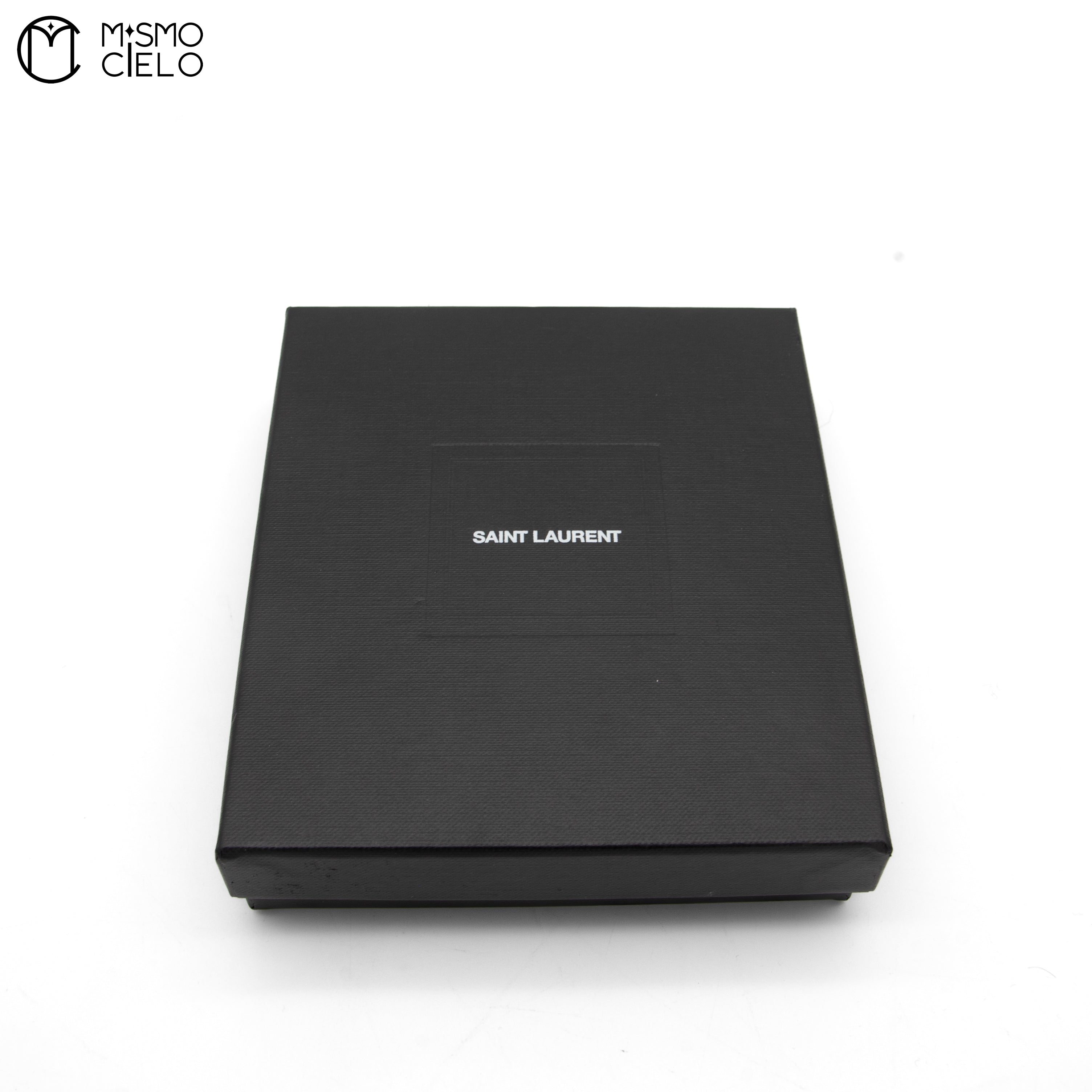 YVES SAINT LAURENT Black Bi-fold Wallet with Gold Logo *