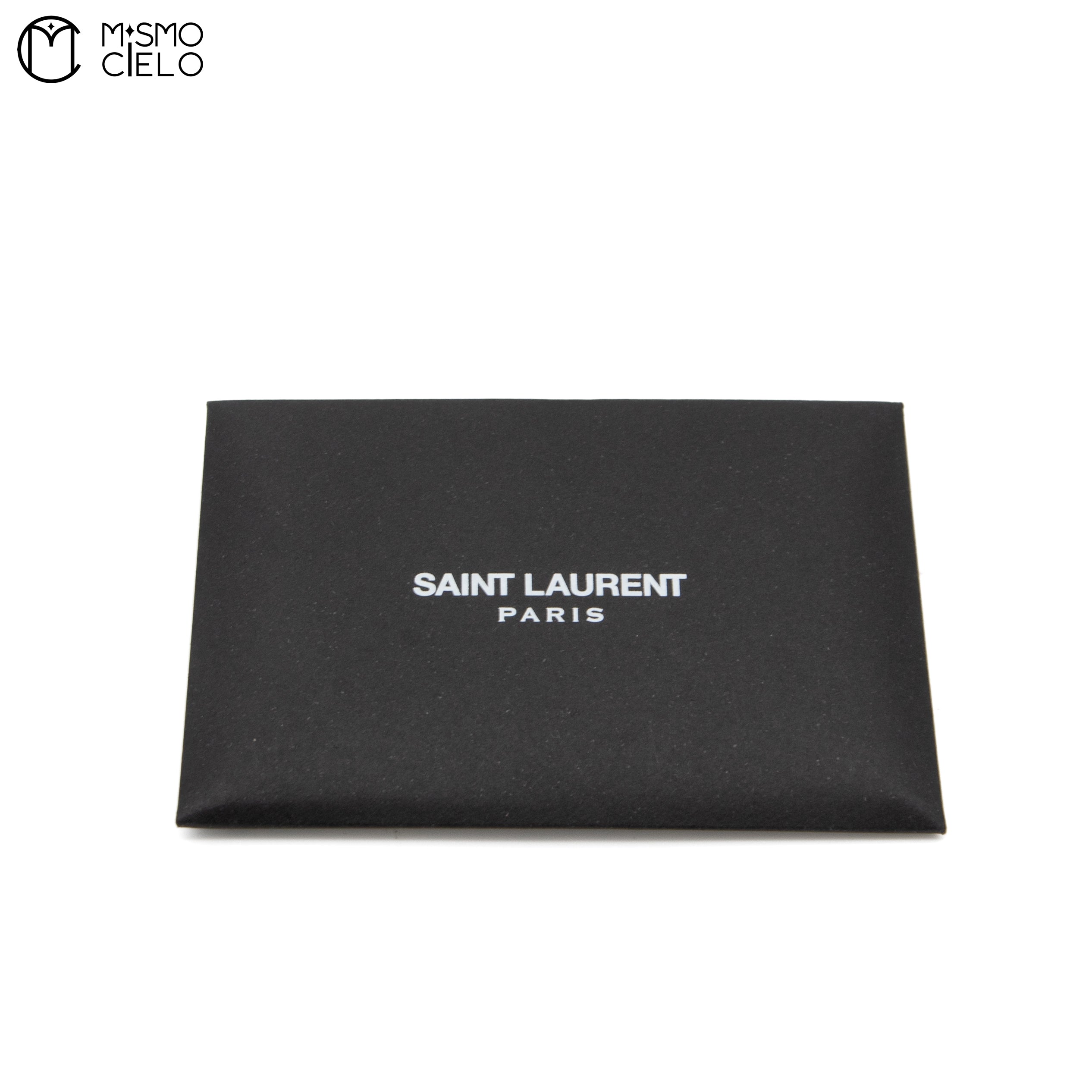 YVES SAINT LAURENT Black Bi-fold Wallet with Gold Logo *