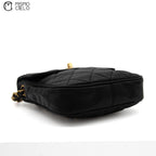CHANEL Black Turn lock Mini Chain Shoulder Bag #