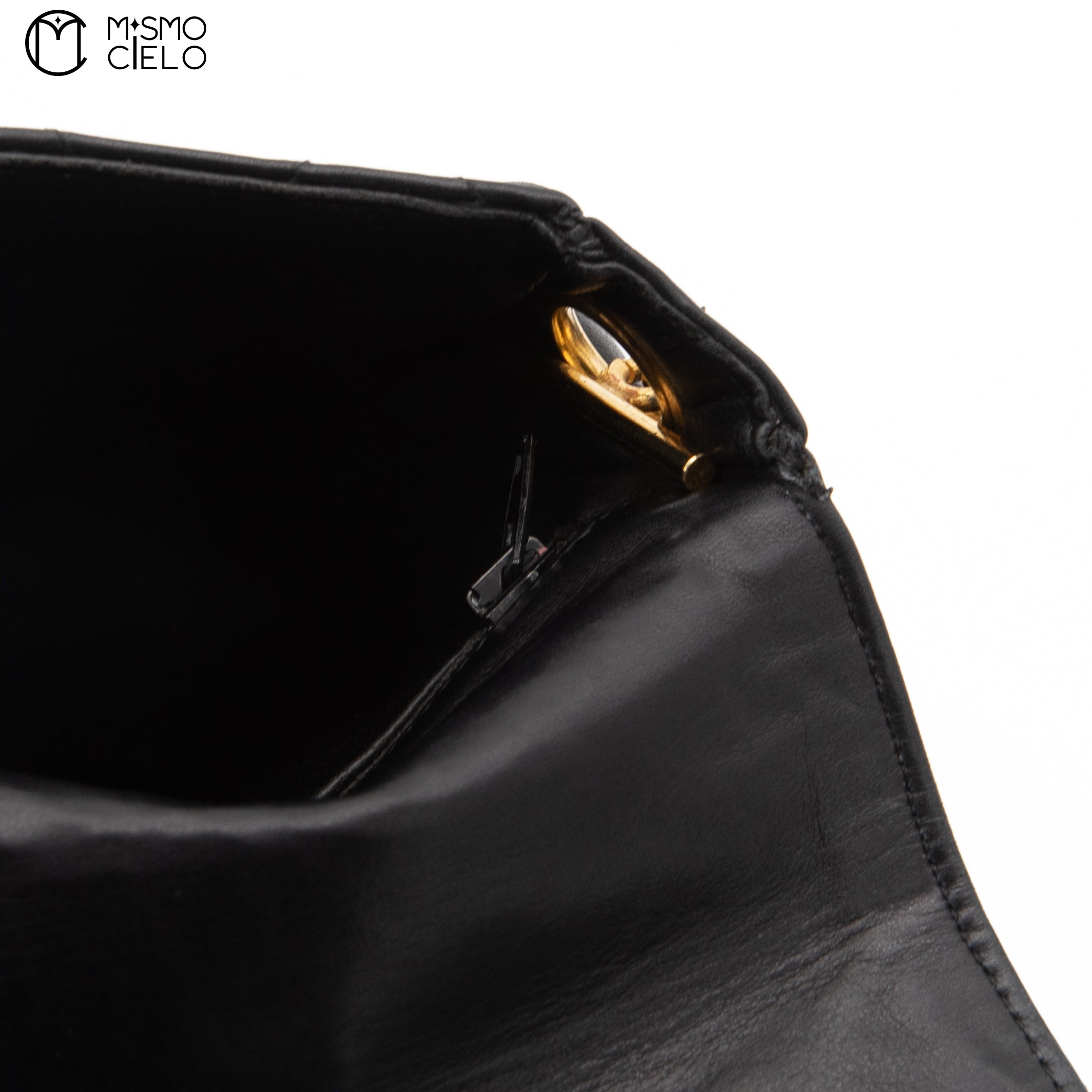CHANEL Black Turn lock Mini Chain Shoulder Bag #