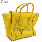 CELINE Yellow Mini Luggage Handbags