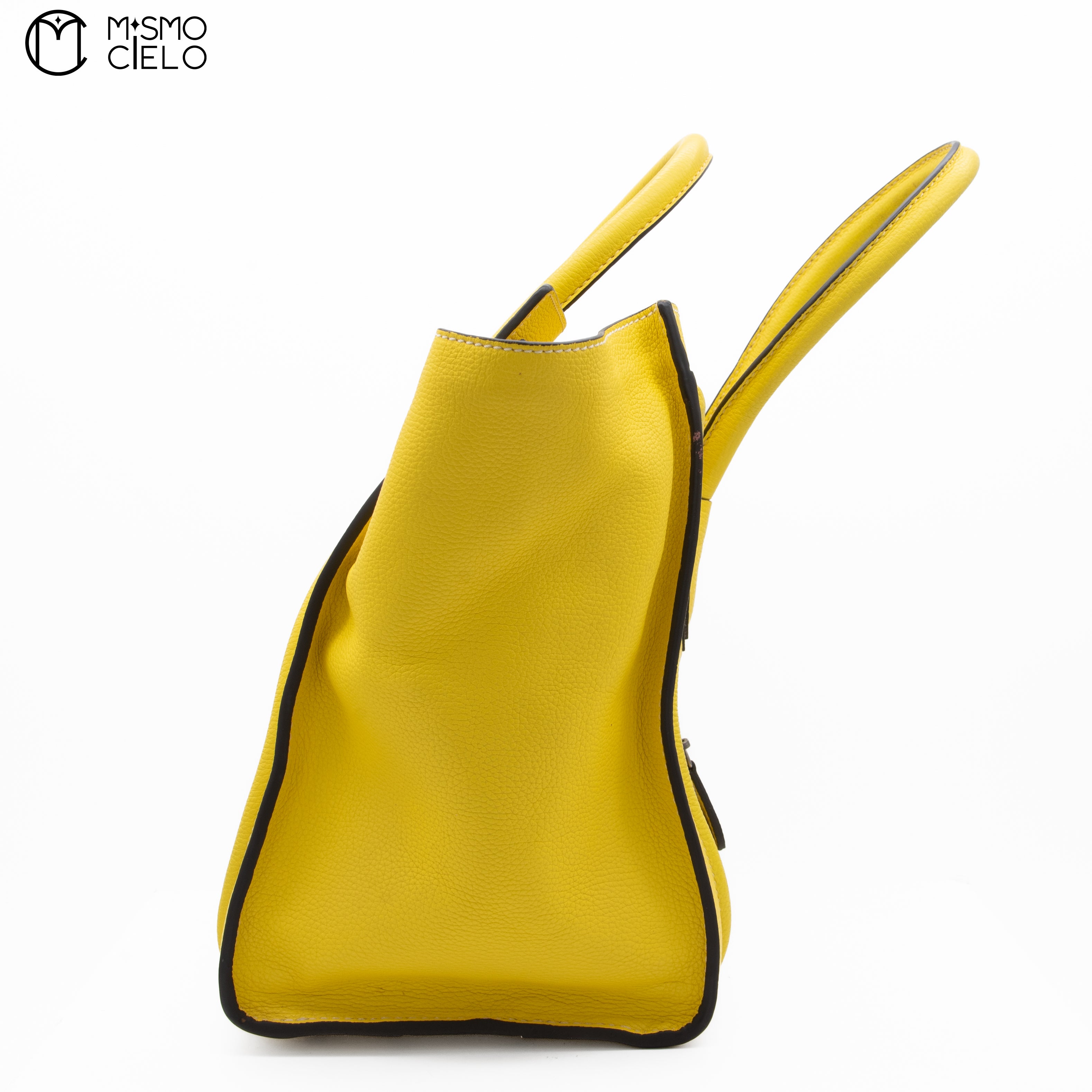 CELINE Yellow Mini Luggage Handbags