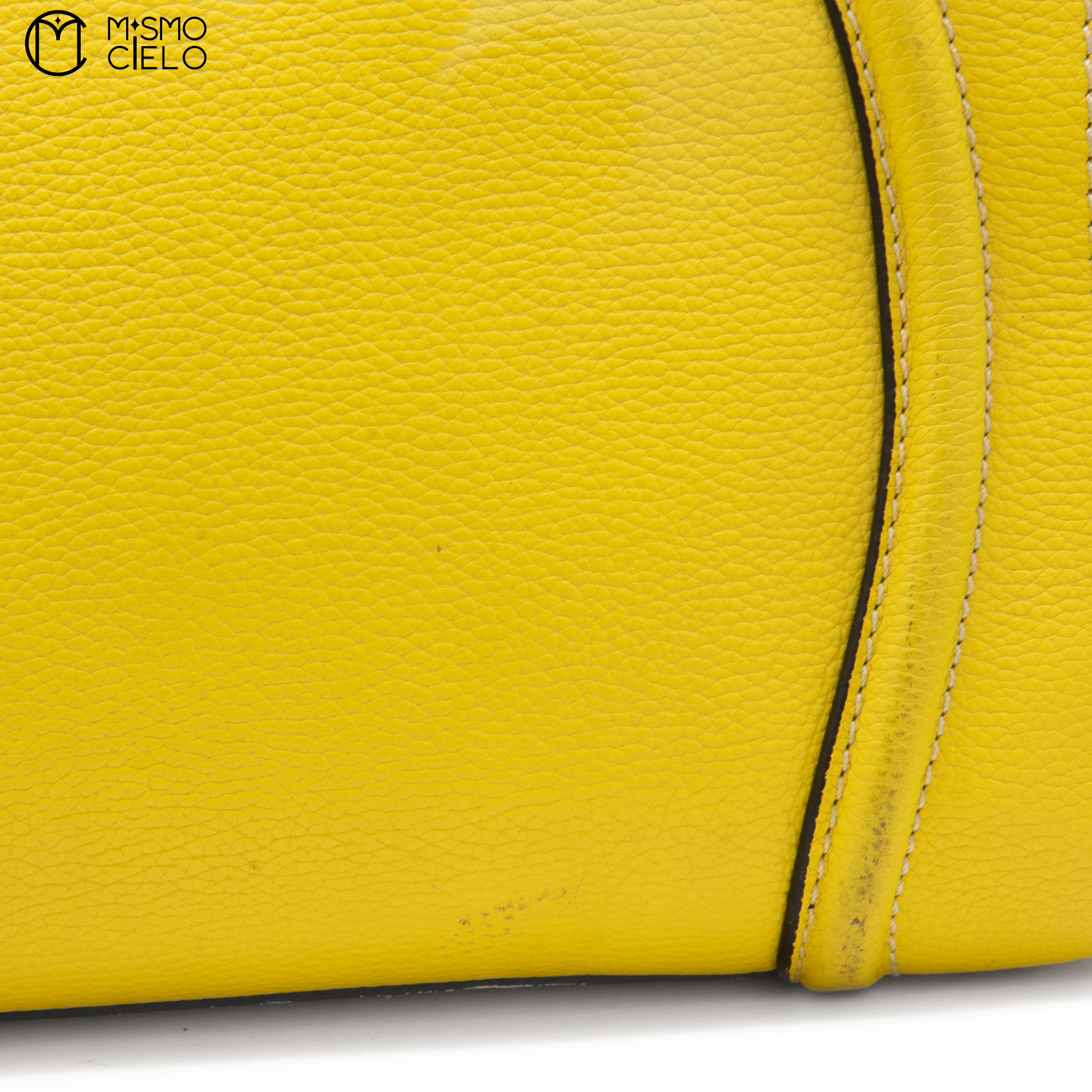 CELINE Yellow Mini Luggage Handbags