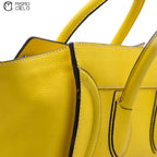 CELINE Yellow Mini Luggage Handbags