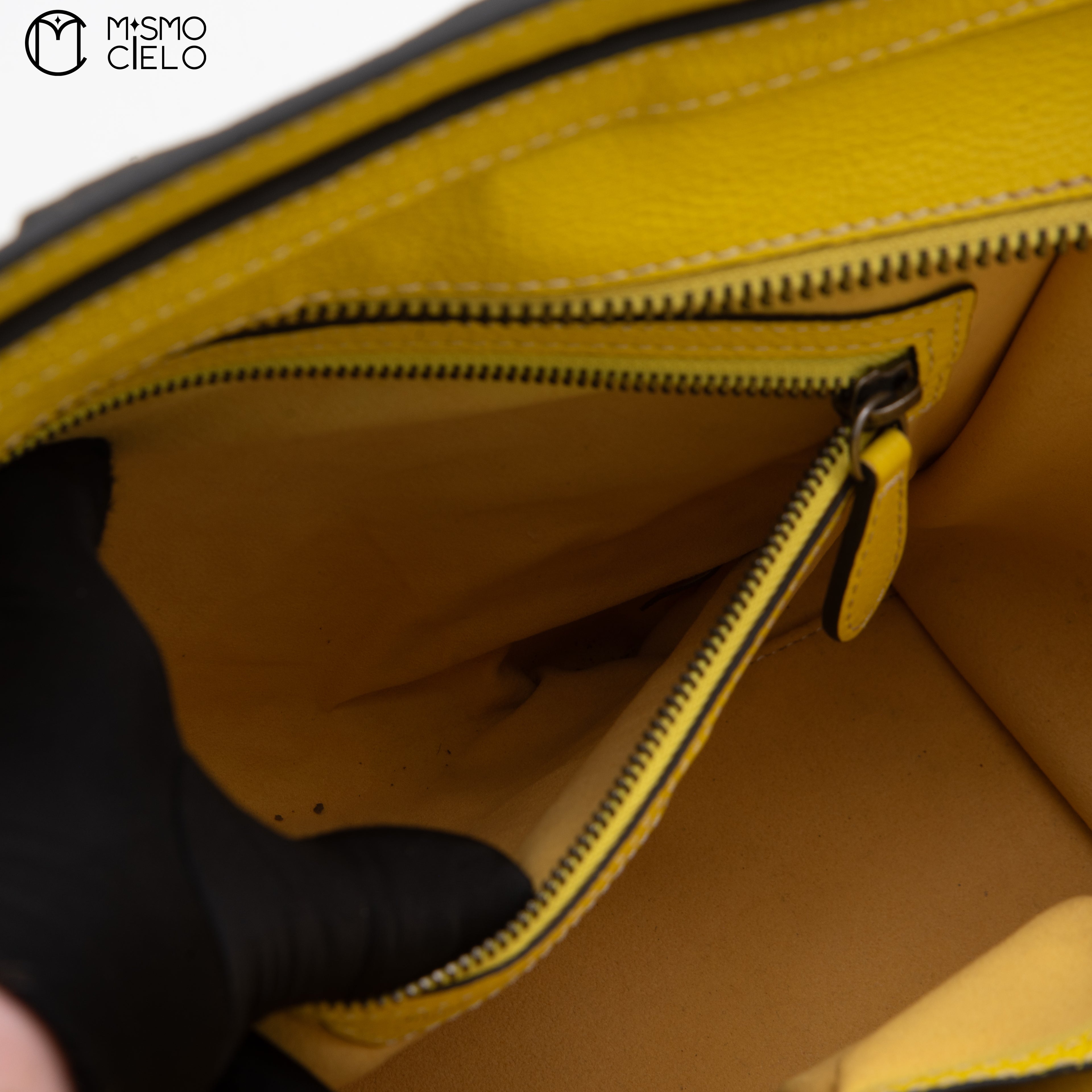 CELINE Yellow Mini Luggage Handbags