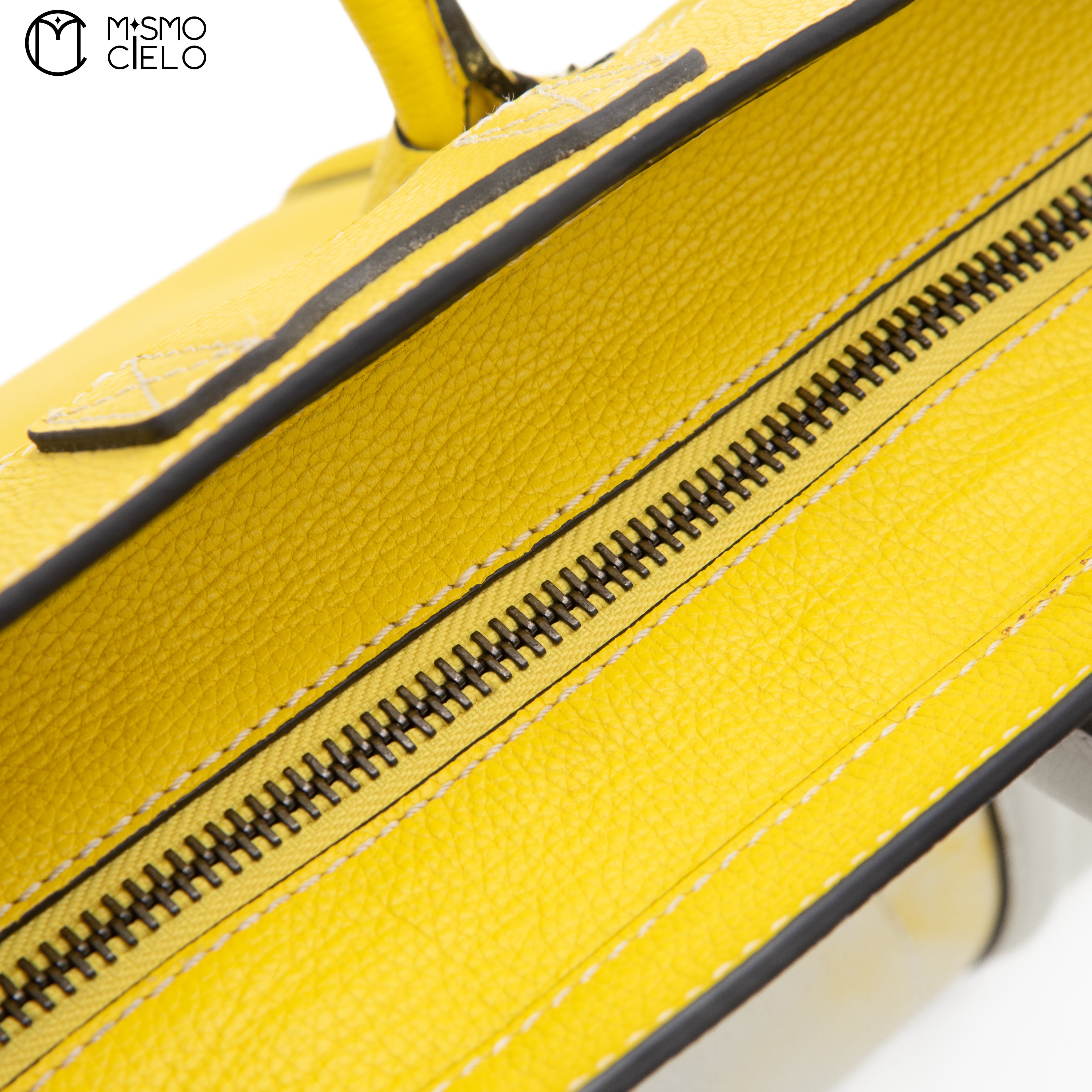 CELINE Yellow Mini Luggage Handbags