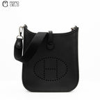 HERMES Black Evelyn TPM Taurillon Shoulder Bag *
