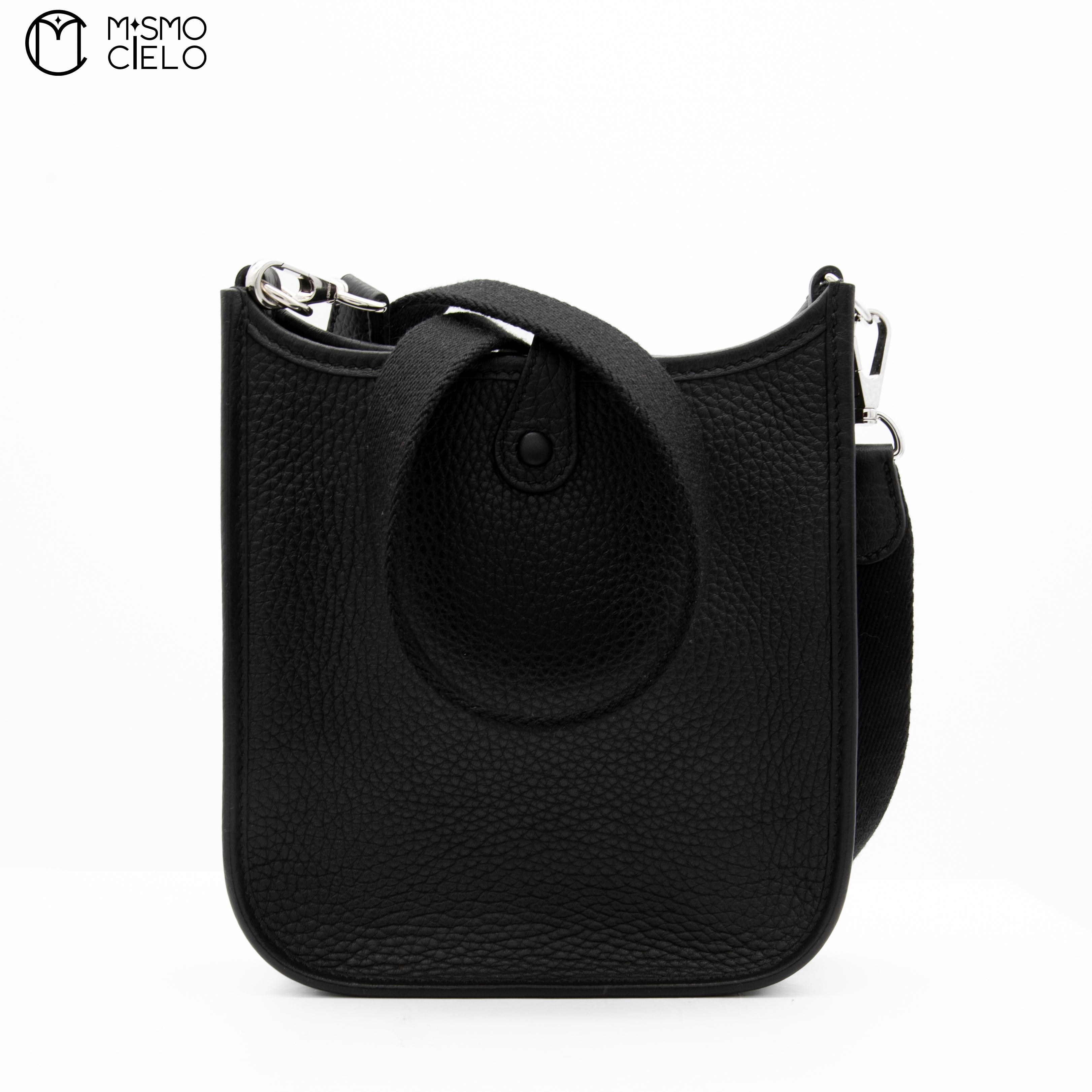 HERMES Black Evelyn TPM Taurillon Shoulder Bag *