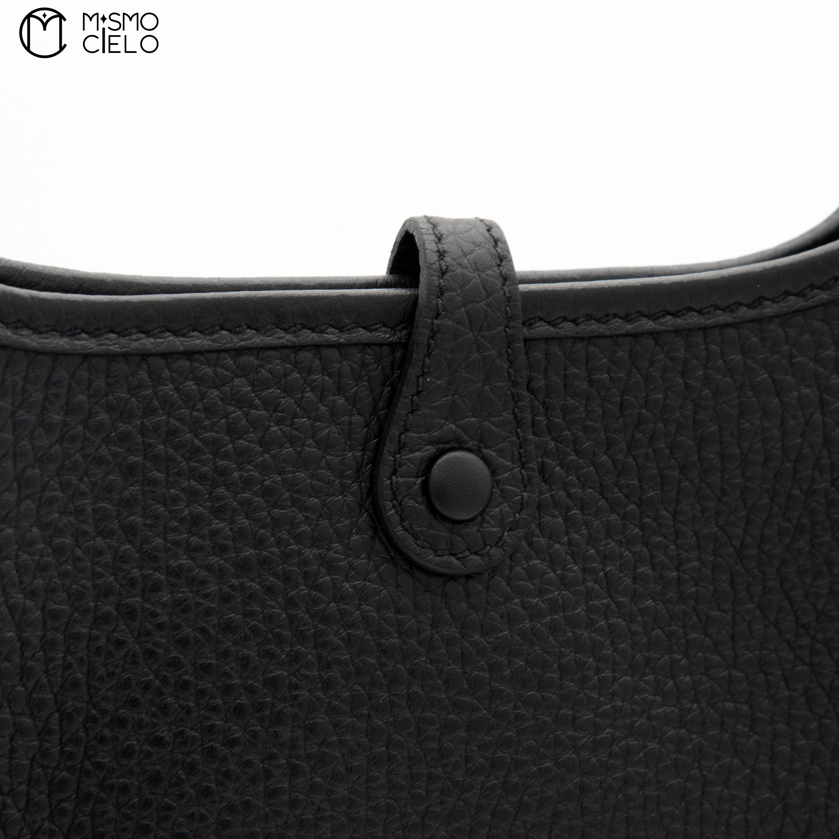 HERMES Black Evelyn TPM Taurillon Shoulder Bag *