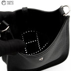 HERMES Black Evelyn TPM Taurillon Shoulder Bag *
