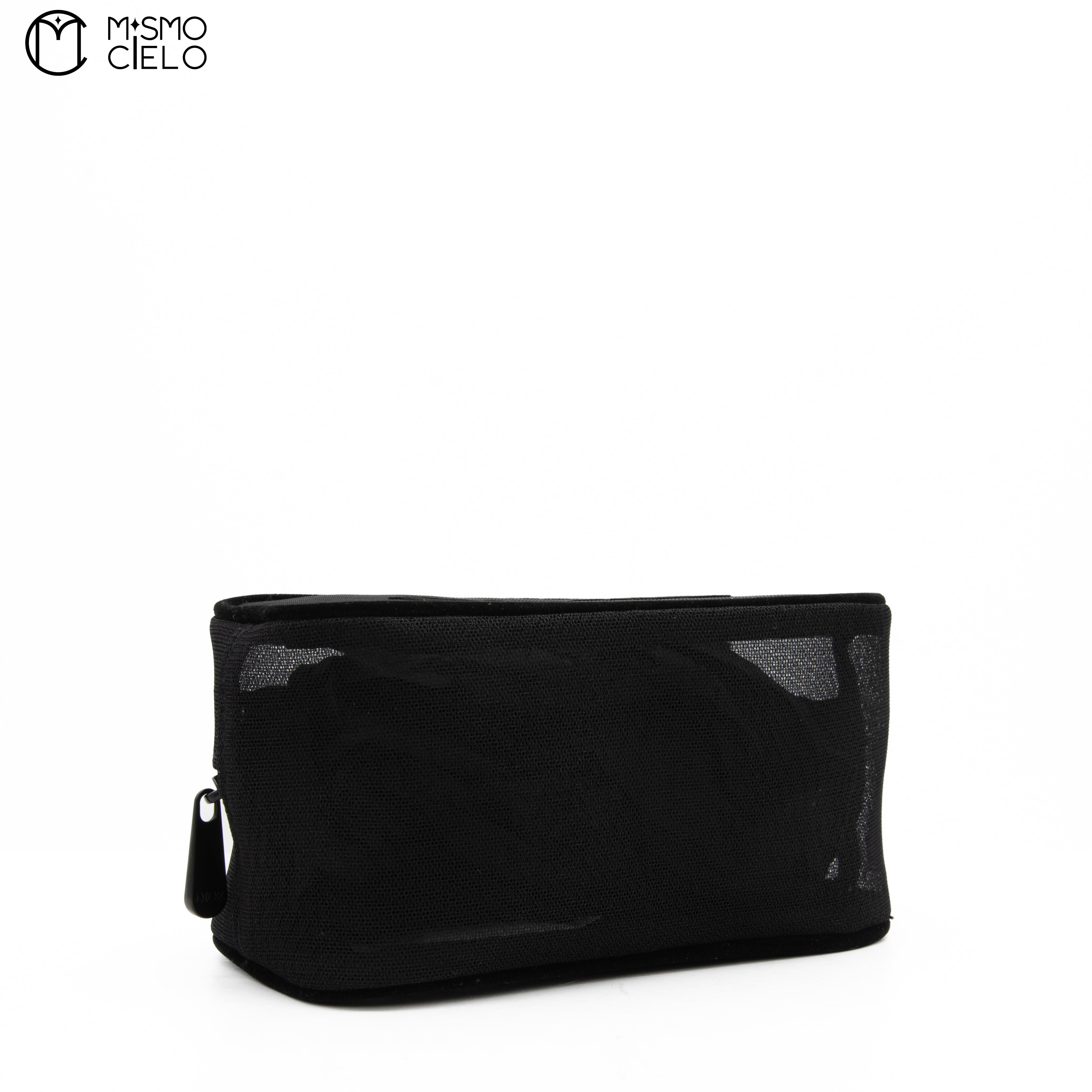 CHRISTIAN DIOR Black Mesh Cosmetic Pouch *