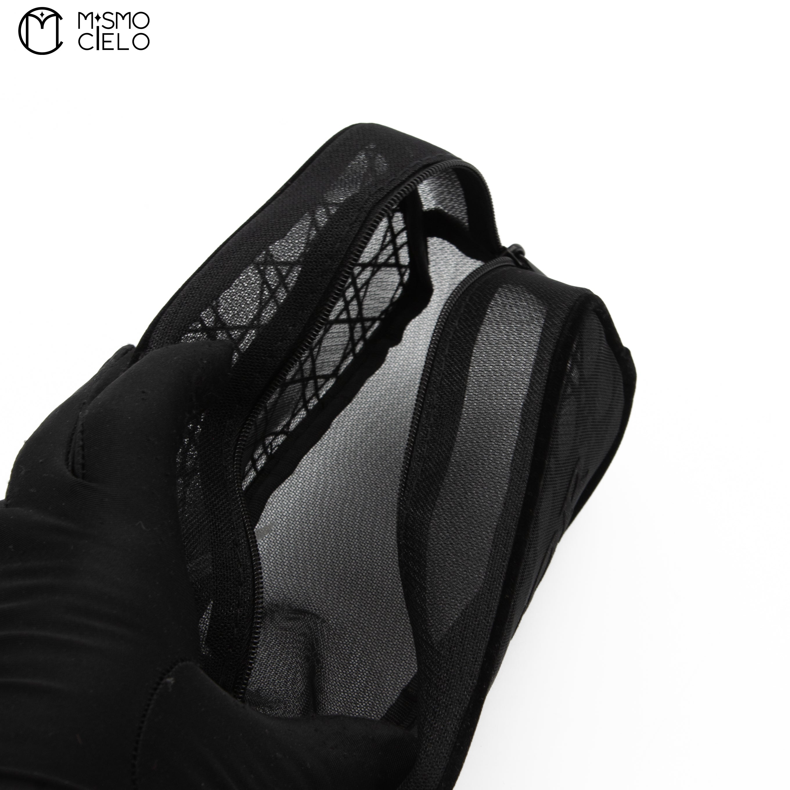 CHRISTIAN DIOR Black Mesh Cosmetic Pouch *