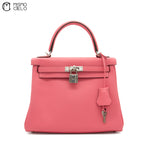 Authenticated Rose Azalee Swift Kelly Retourne 25 Shoulder Bag