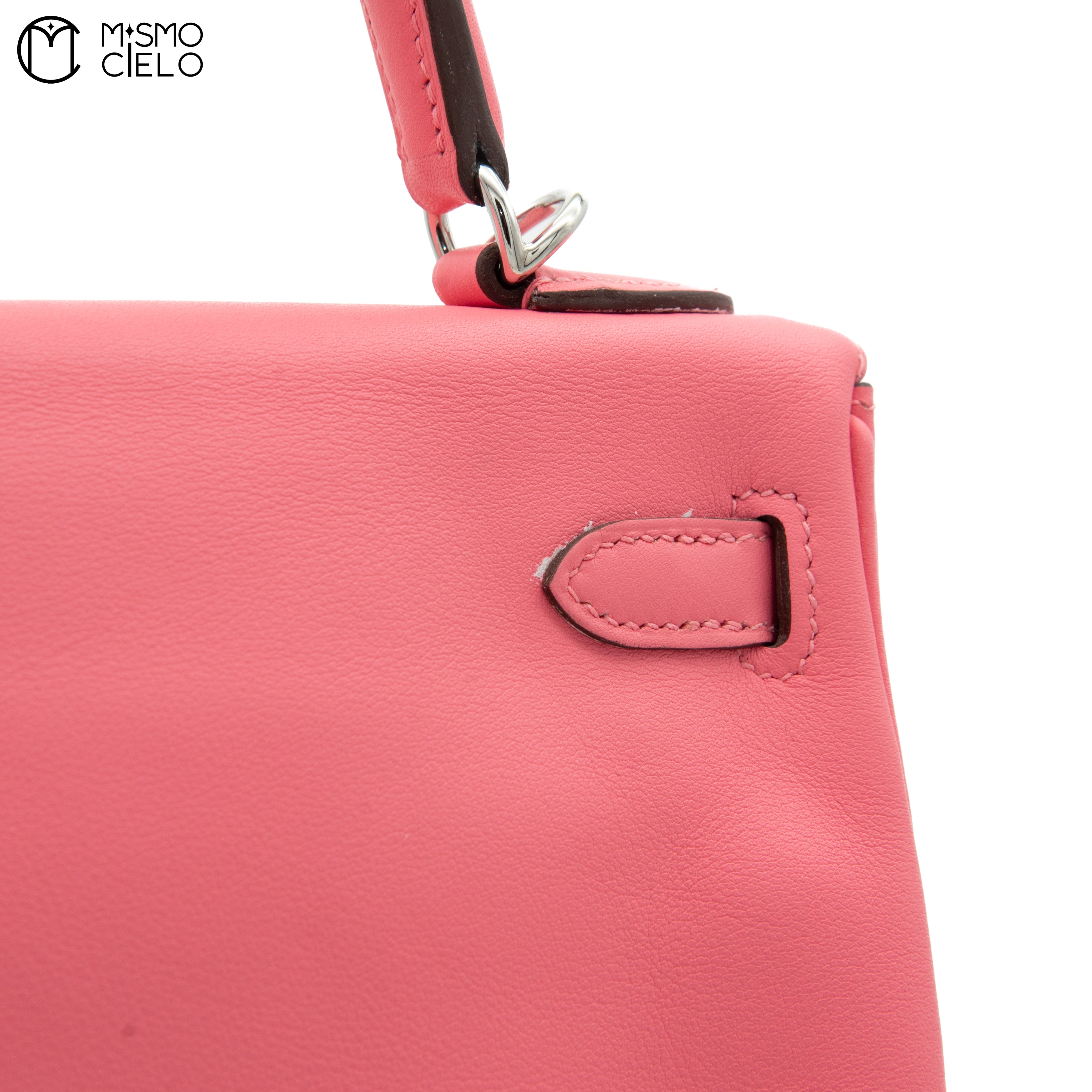 Authenticated Rose Azalee Swift Kelly Retourne 25 Shoulder Bag