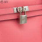 Authenticated Rose Azalee Swift Kelly Retourne 25 Shoulder Bag