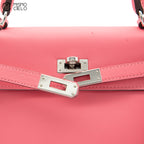 Authenticated Rose Azalee Swift Kelly Retourne 25 Shoulder Bag