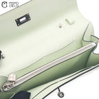 HERMES Authenticated Vrt Fizz Epsom Kelly-To-Go Shoulder Bag
