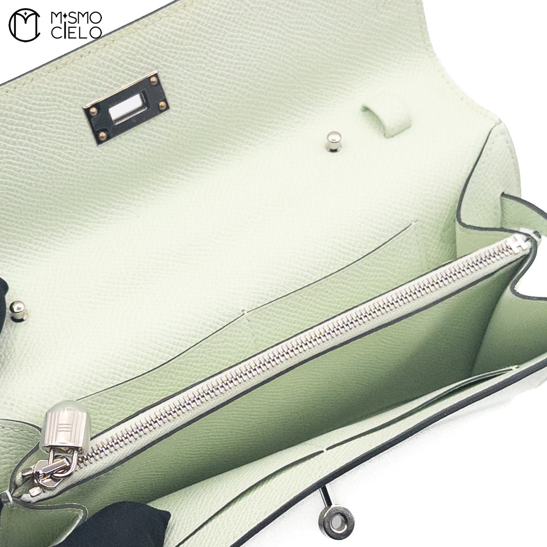 HERMES Authenticated Vrt Fizz Epsom Kelly-To-Go Shoulder Bag