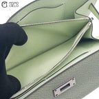 HERMES Authenticated Vrt Fizz Epsom Kelly-To-Go Shoulder Bag